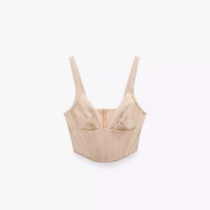 Zara Satin Effect Corset Top